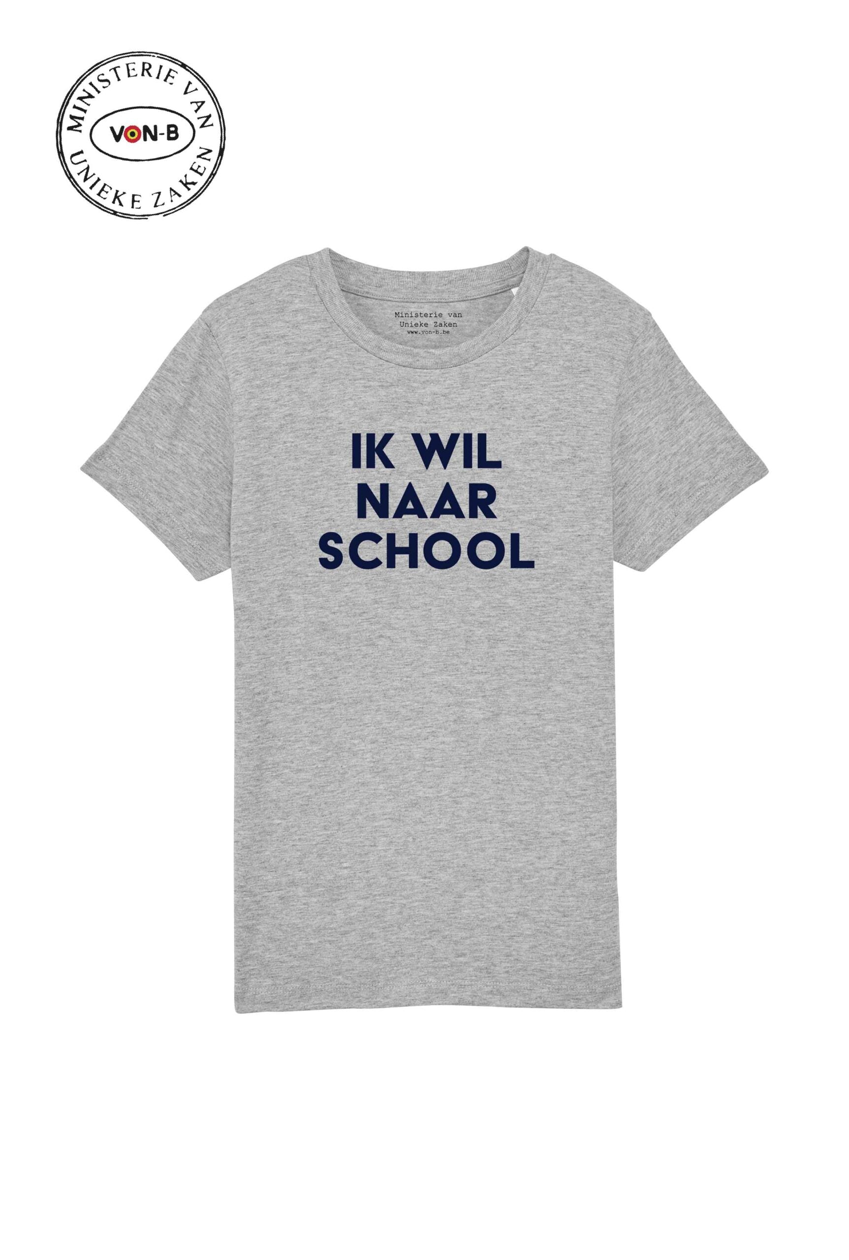 T-shirt kids 'Ik wil naar school'