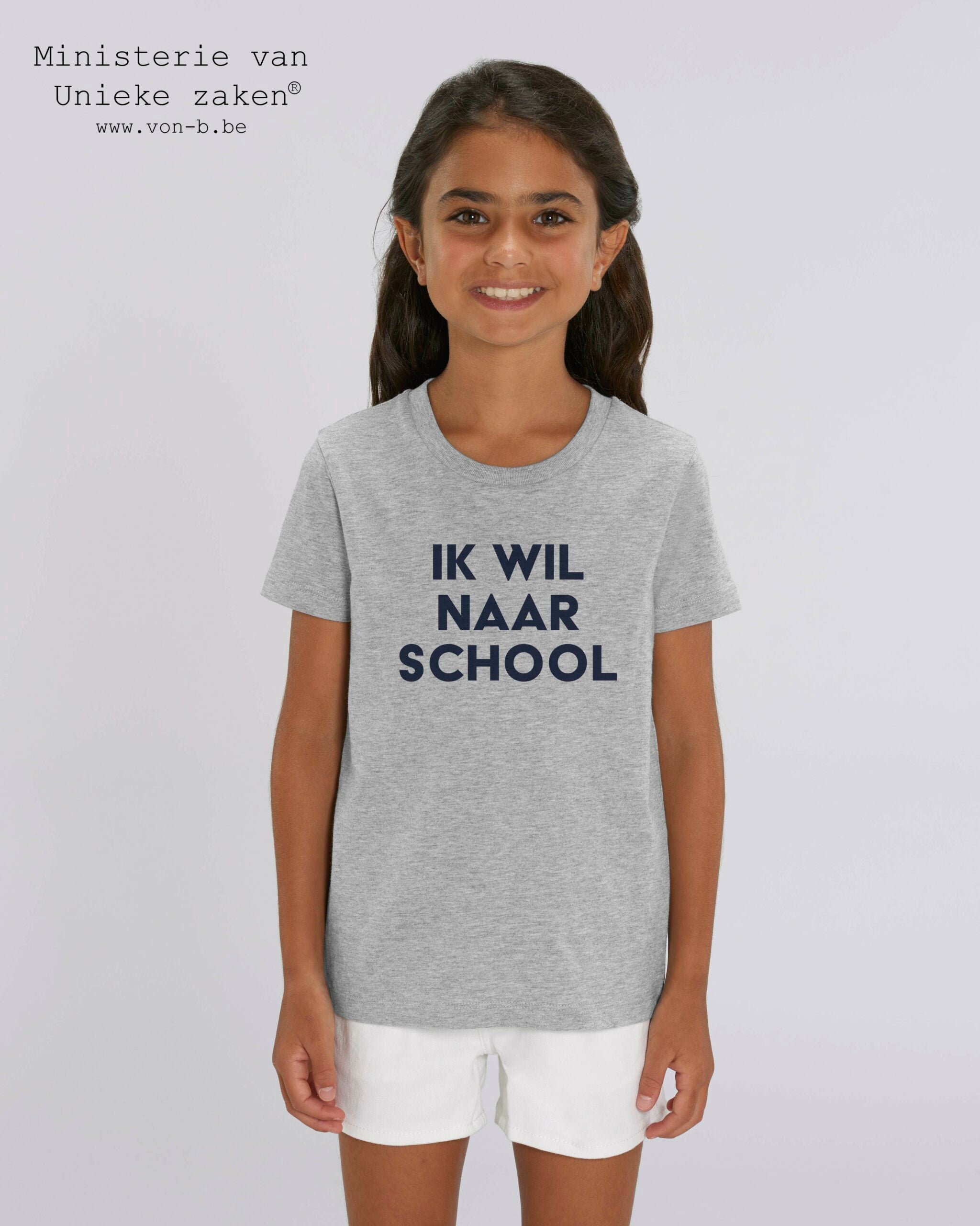 T-shirt kids 'Ik wil naar school'