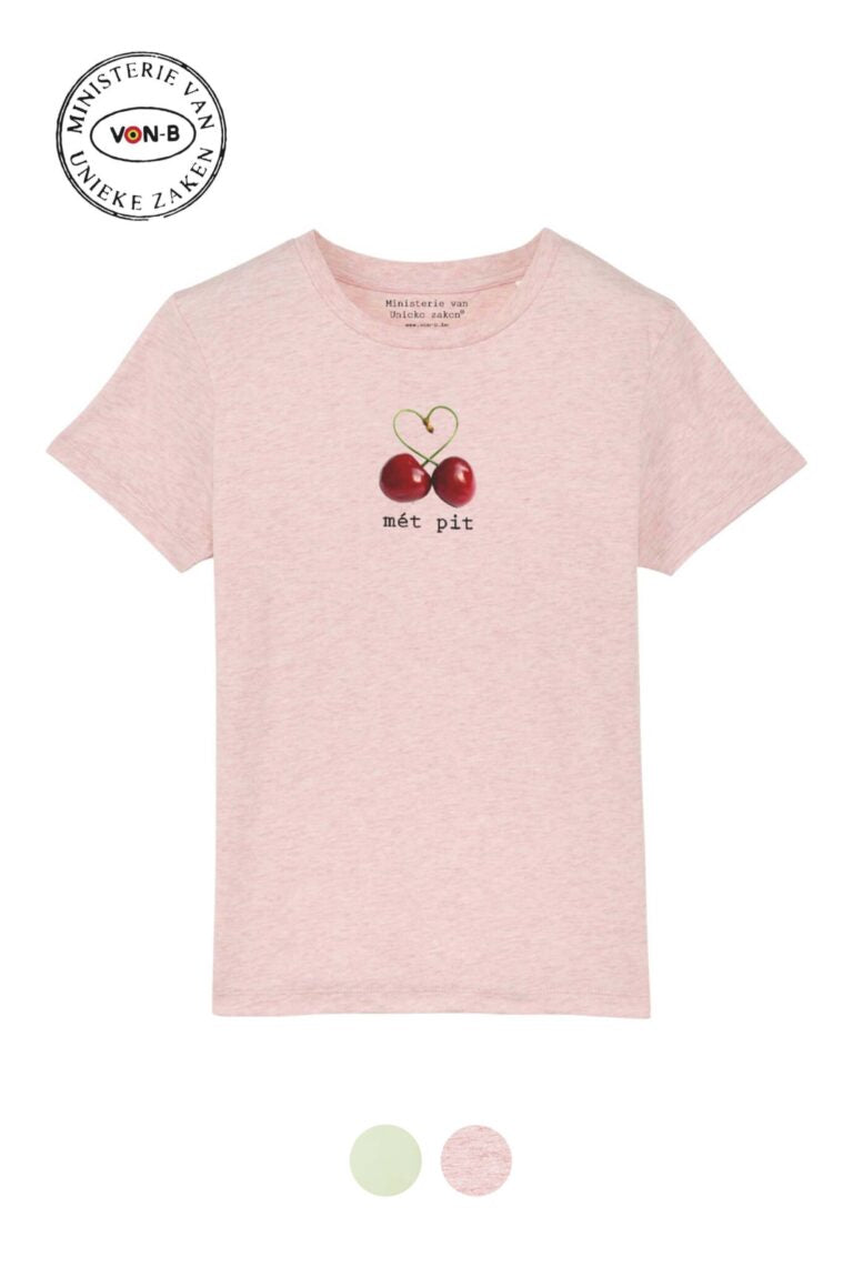 T-shirt  'mét pit' - heather pink
