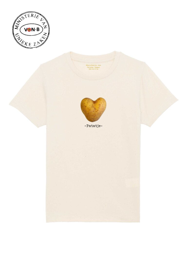 T-shirt Kids 'Patatje' natural raw