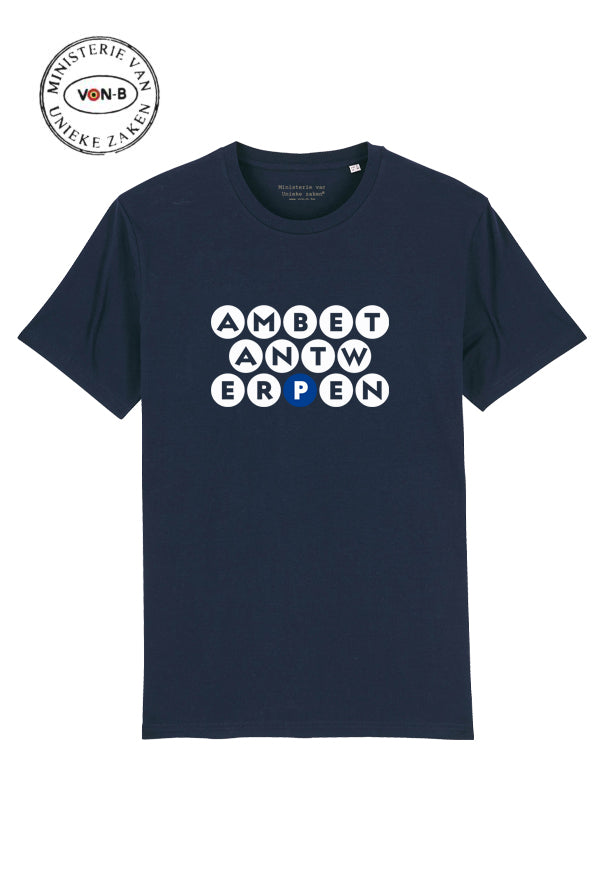 T-shirt 'AmbetAntwerpen' - donkerblauw