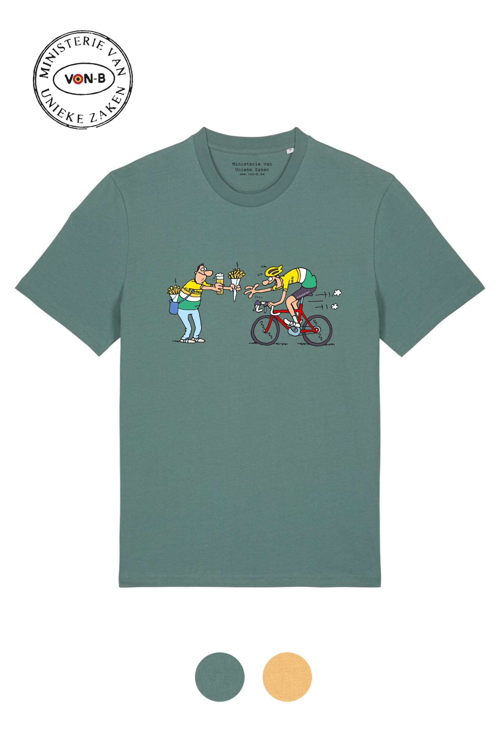 T-shirt  'Flandrien'  - by Tom Cartoon / petrol