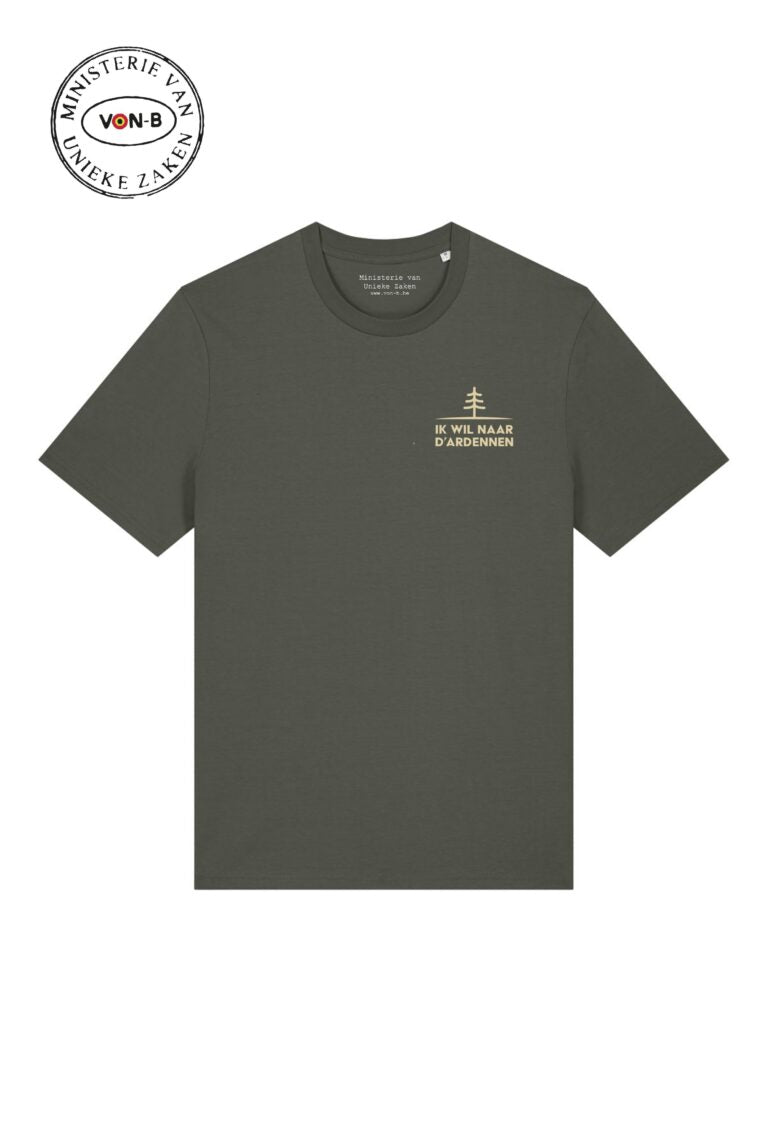 T-shirt 'Ik wil naar d'Ardennen' - khaki