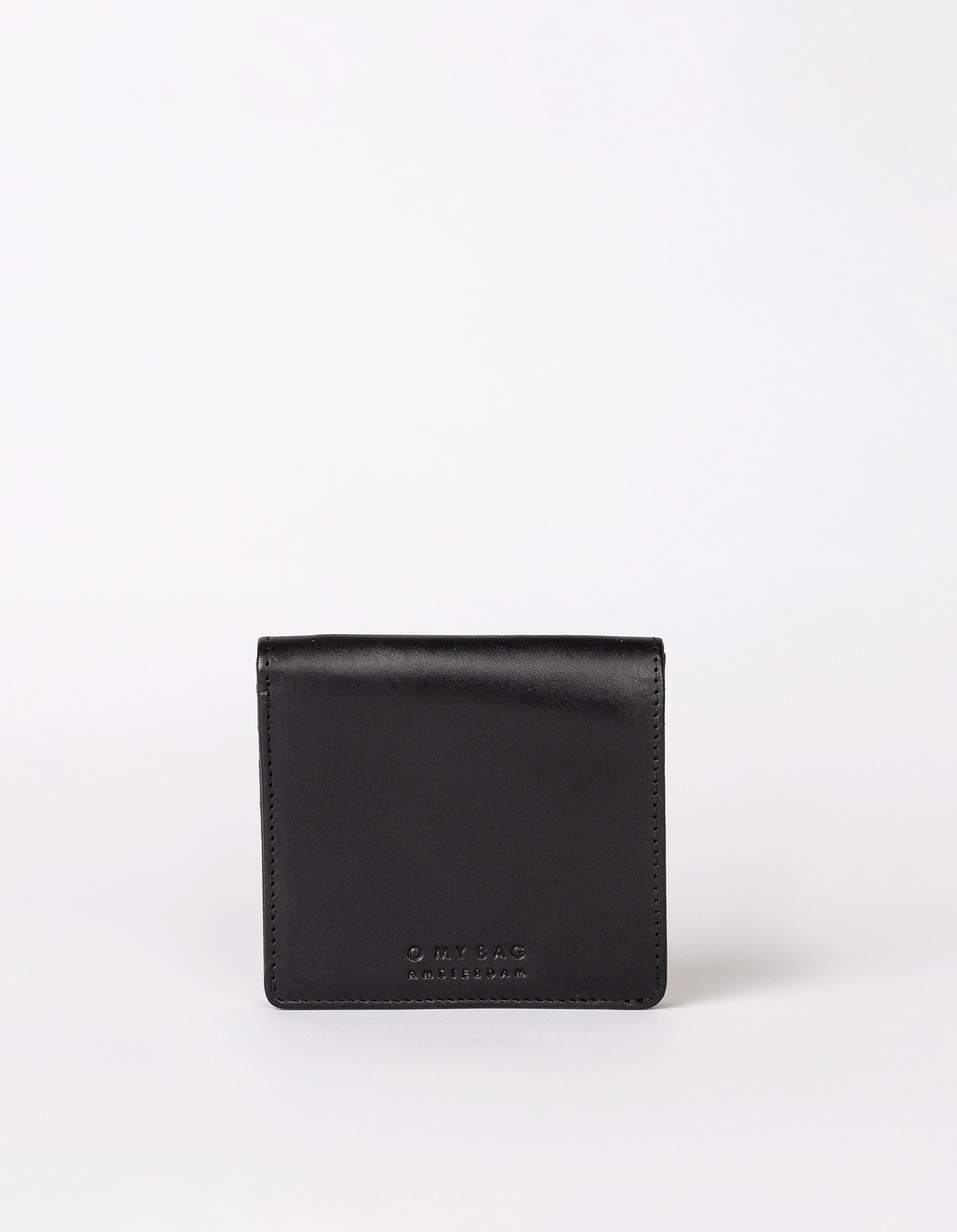 Alex Fold Over Wallet Black Classic Leather