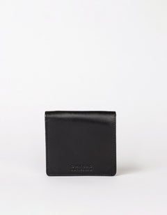 Alex Fold Over Wallet Black Classic Leather