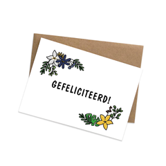 Kaartje Graag-Design 'Gefeliciteerd boeket'