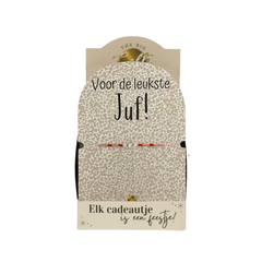 Armbandje 'Voor de leukste juf'
