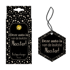 Auto geurhanger 'Deze auto is van de leukste meester'