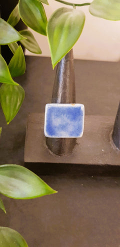 Ring met keramiek steen - B12
