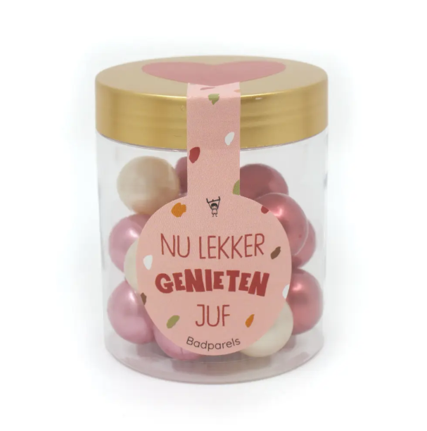 'Nu lekker genieten juf' - badparels