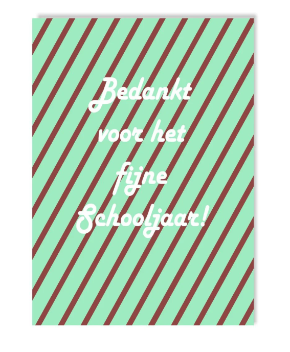 Invulkaart 'Bedankt voor het fijne schooljaar!'