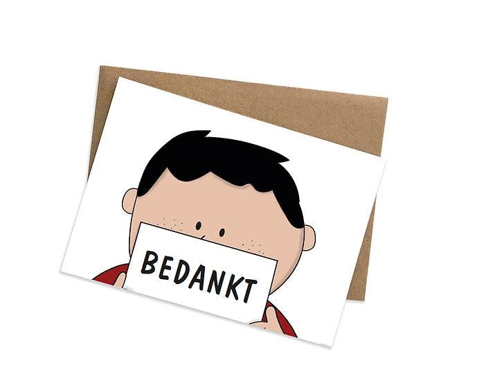 Kaartje Graag-Design 'Bedankt'