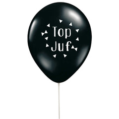 Zwarte ballon 'Top juf'