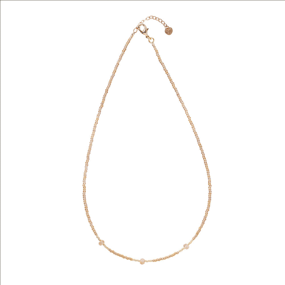Halsketting -  Brightly Citrine Gold Colored 40 + 4 cm