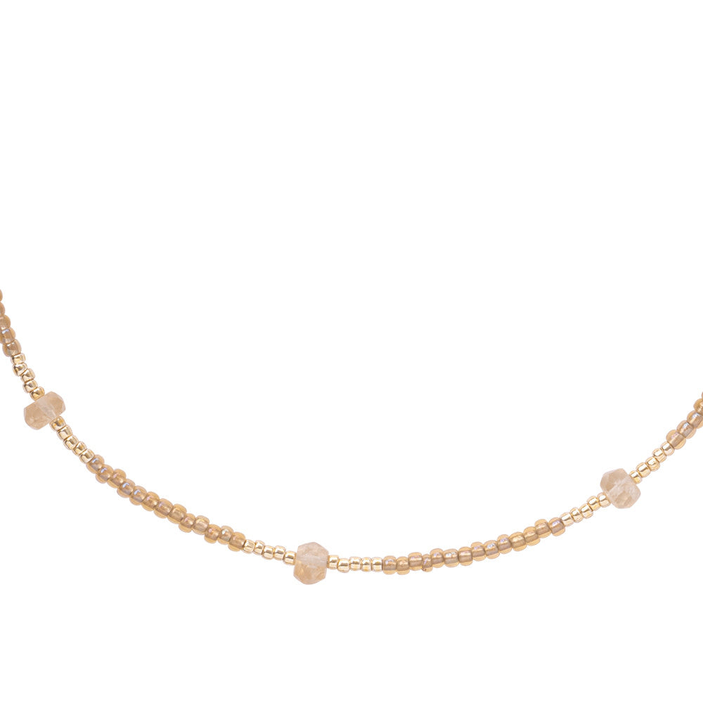 Halsketting -  Brightly Citrine Gold Colored 40 + 4 cm