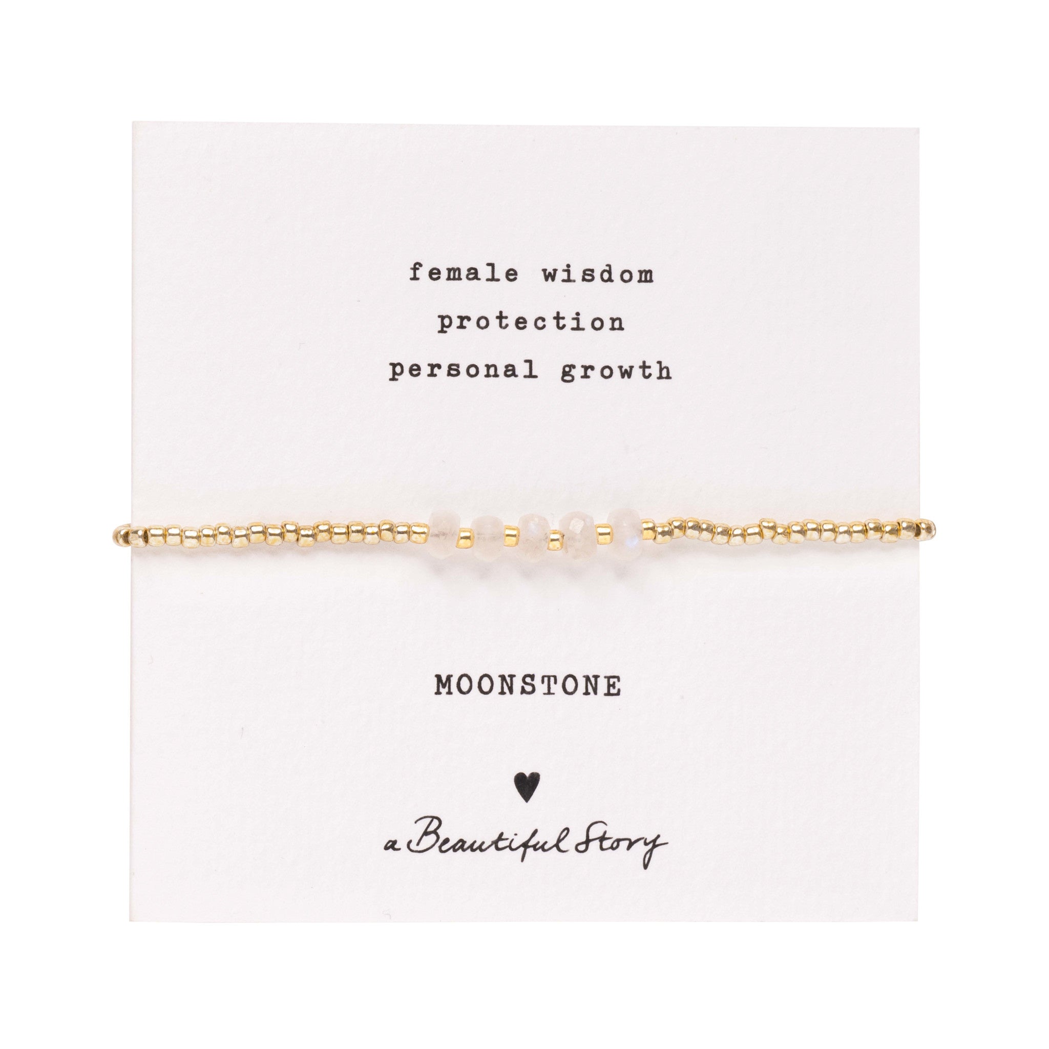 Armbandje-  Essential Moonstone- gold colored