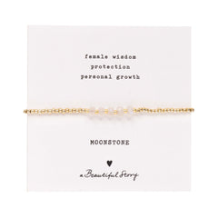 Armbandje-  Essential Moonstone- gold colored