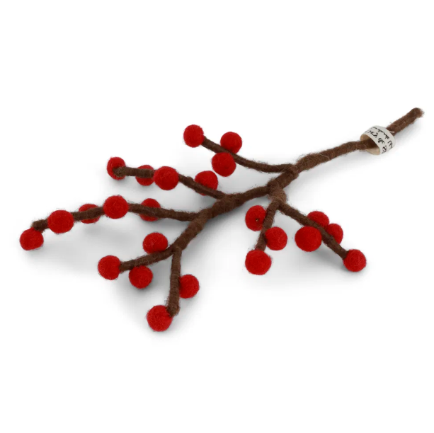 Mini Branch w/Bright Red Berries