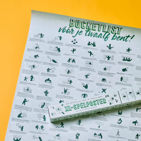XL Bucketlistposter voor je twaalf bent