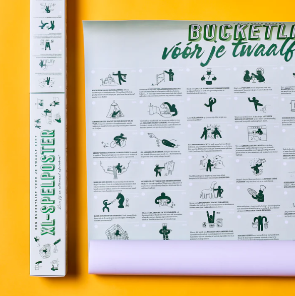 XL Bucketlistposter voor je twaalf bent