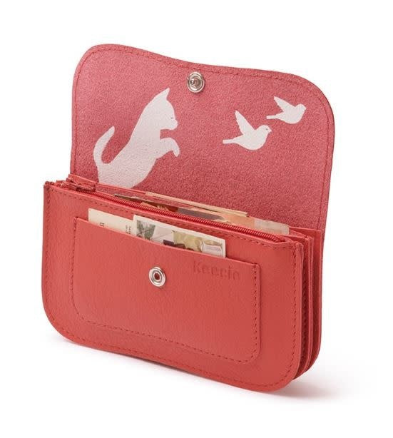 Portemonnee Cat Chase Medium Coral