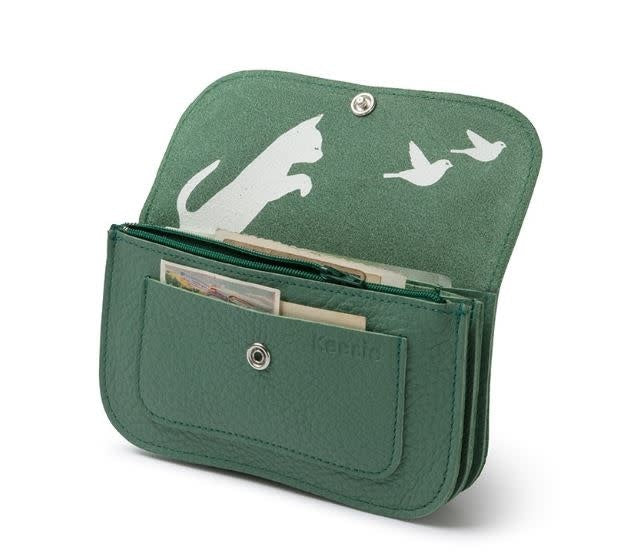 Portemonnee Cat Chase Medium Forest - groen