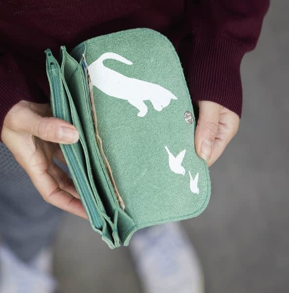 Portemonnee Cat Chase Medium Forest - groen