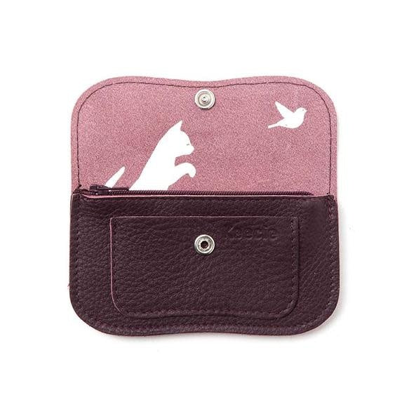 Portemonnee, Cat Chase Small, Aubergine