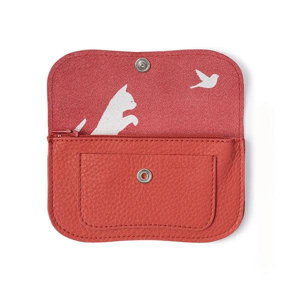 Portemonnee, Cat Chase Small, Coral red