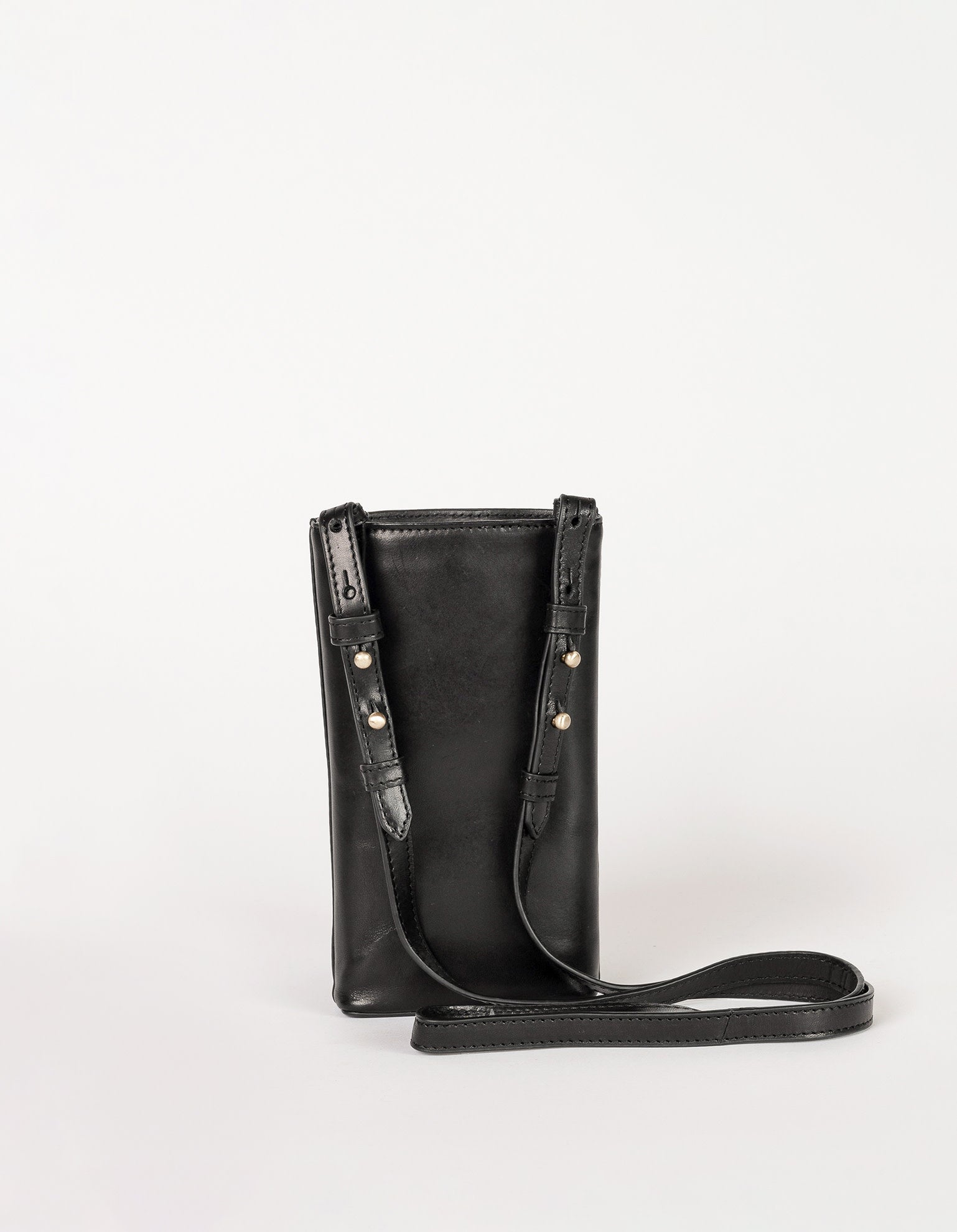 Charlie Phone Bag - Black Classic Leather