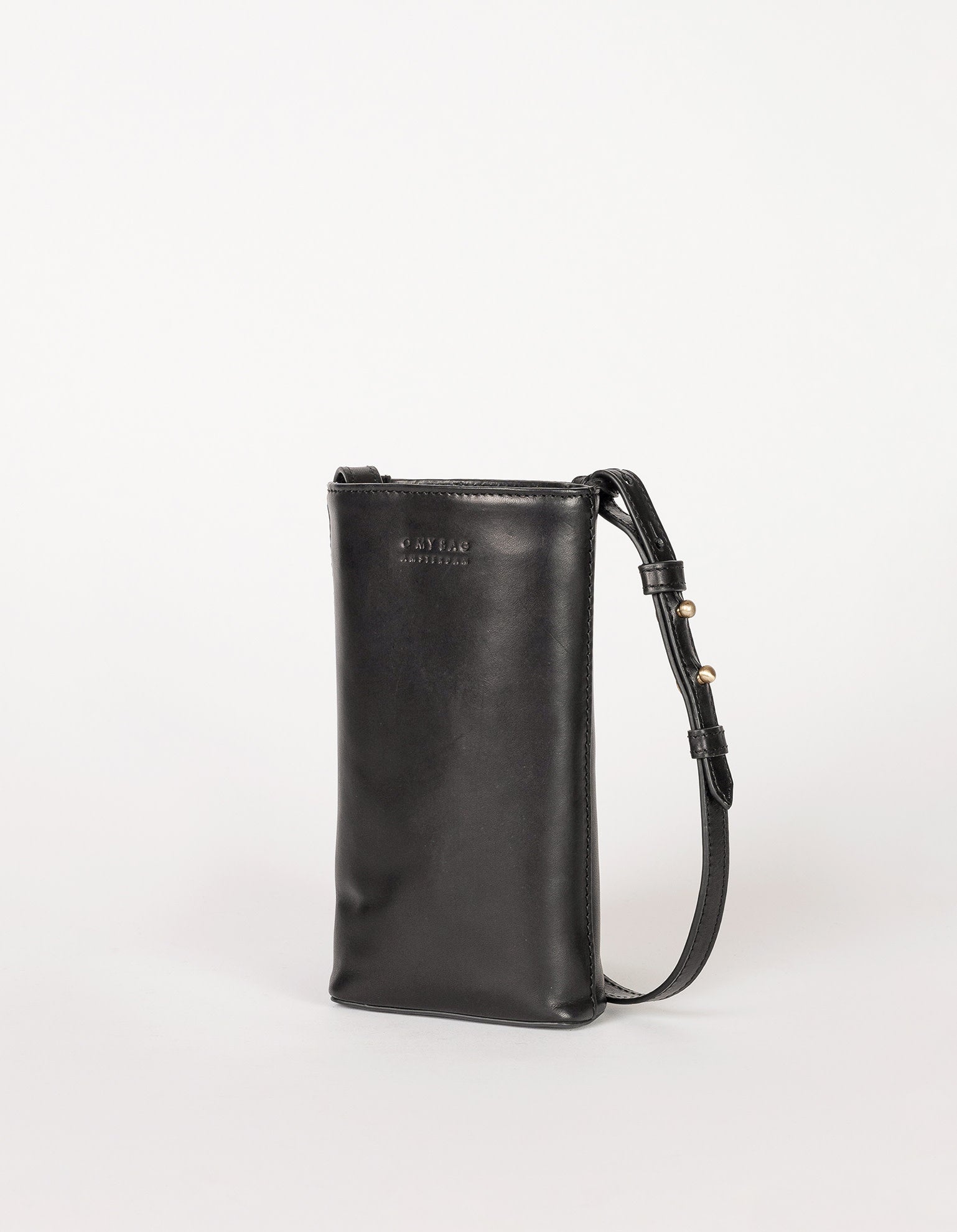 Charlie Phone Bag - Black Classic Leather