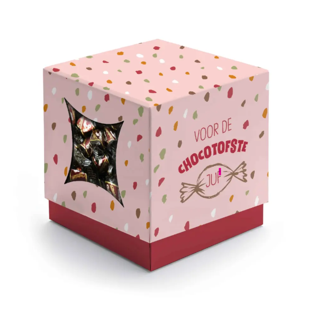 Snoepdoosje 'Voor de chocotofste juf'