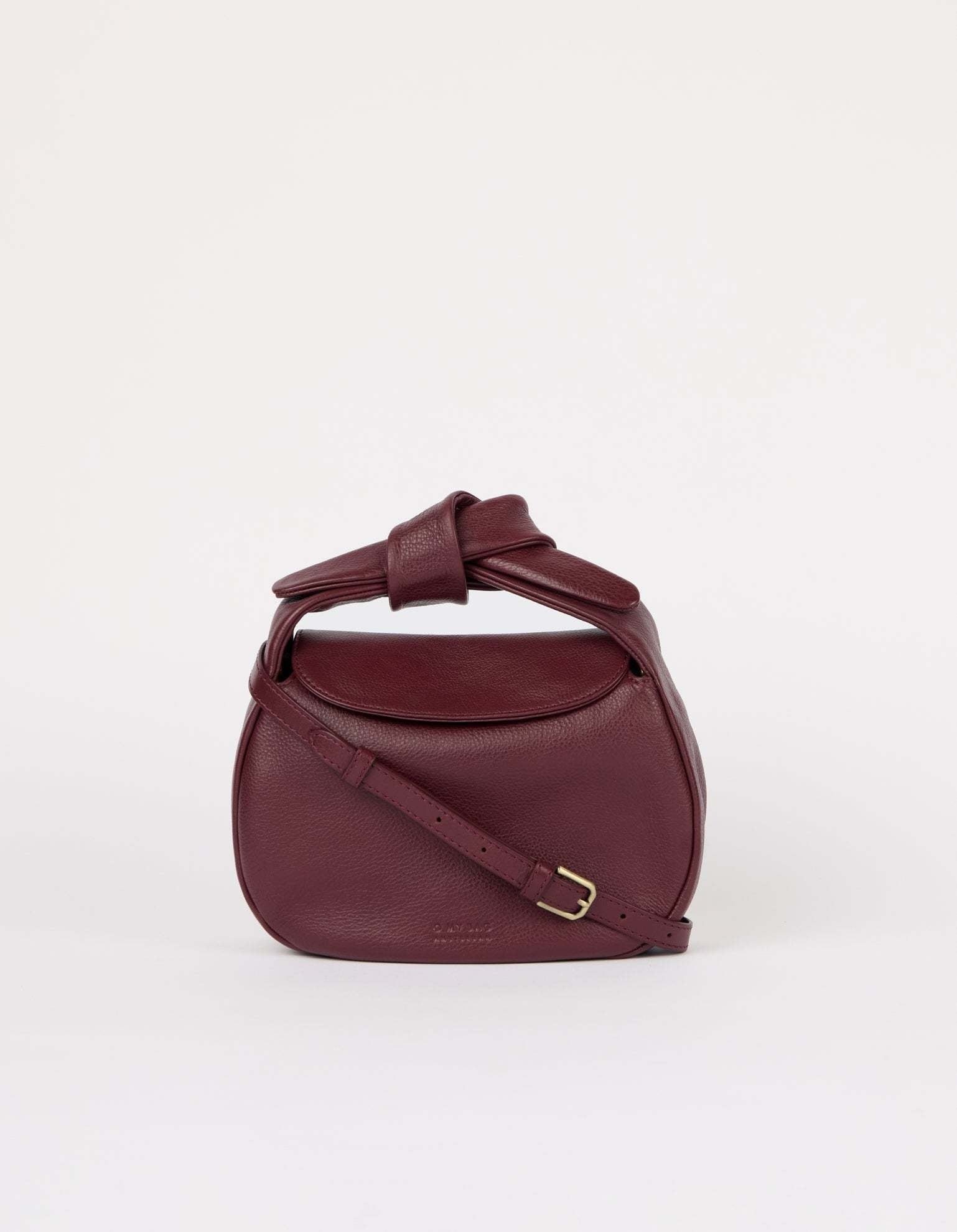 Coco Croissant - Dark Cherry soft grain leather