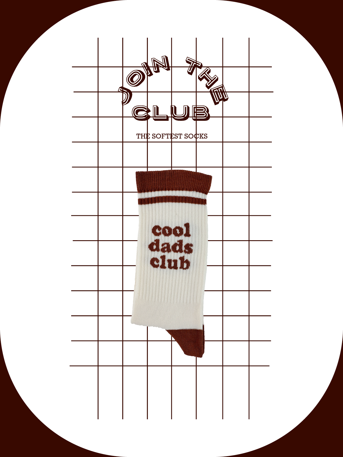Sokken 'Cool dads club' - maat 42-46 / bruin