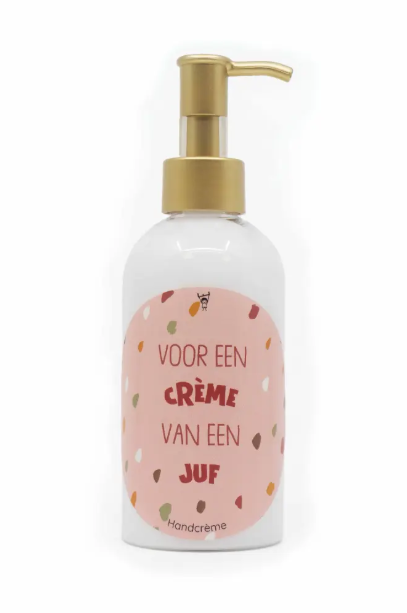 Handcrème 'Voor een crème van een juf'
