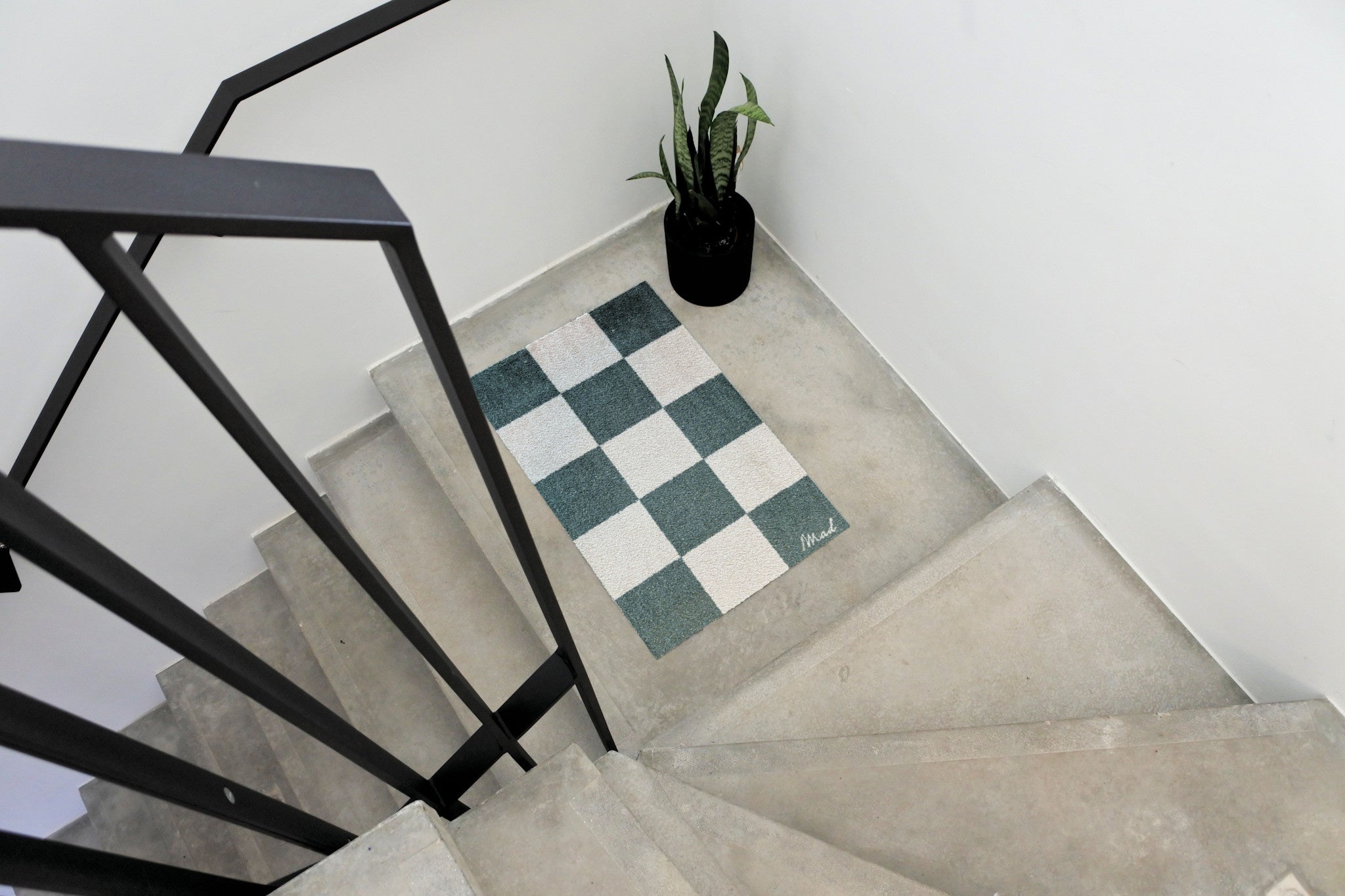 Mat 'Dalia' - Touch - 50 x 75 cm - blocked green