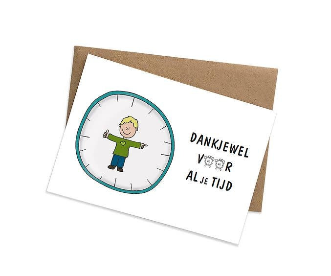 Kaartje Graag-Design 'Dankjewel voor al-je-tijd'