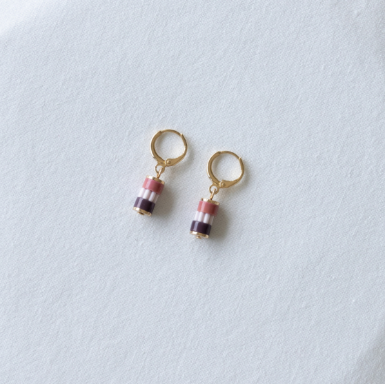 Oorhangers Petite.04.Dark Pink