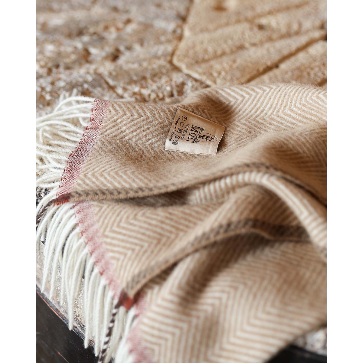 Wollen plaid Denver - Crema