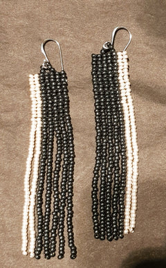 Oorhanger Diana - metal dark blue - ice