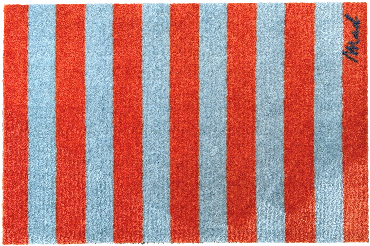 Mat 'Domi' - Touch - 50 x 75 cm - striped red blue