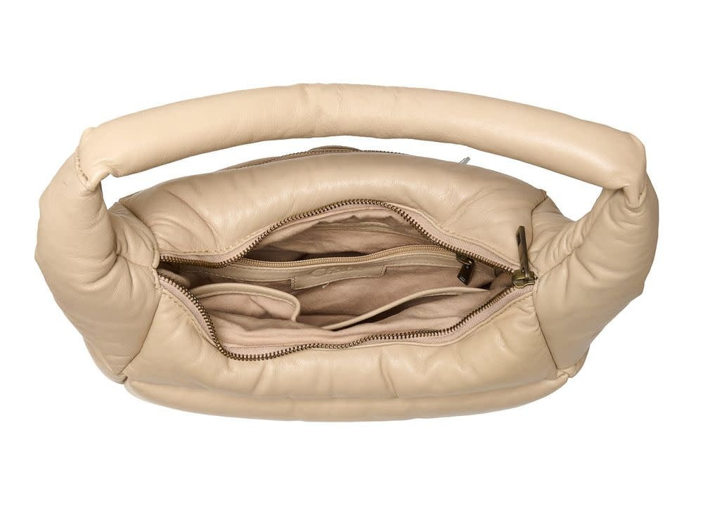 Ruime 'duffel' schoudertas - Donna Hobo - cream