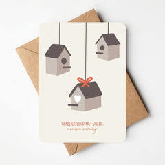 Wenskaart - Gefeliciteerd met jullie nieuwe woning
