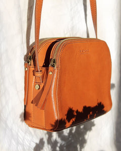 Emily Cognac Stromboli Leather - Full Leather Strap