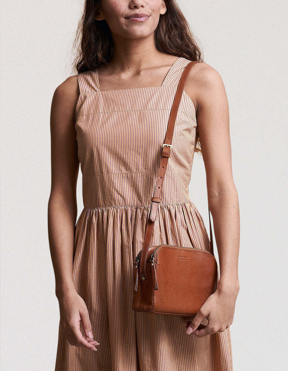 Emily Cognac Stromboli Leather - Full Leather Strap