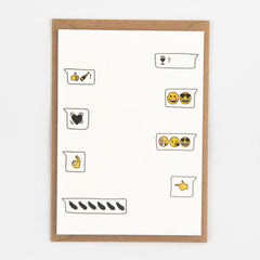 Kaart -'Emoji Love'
