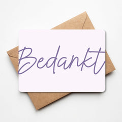Wenskaart 'Bedankt'