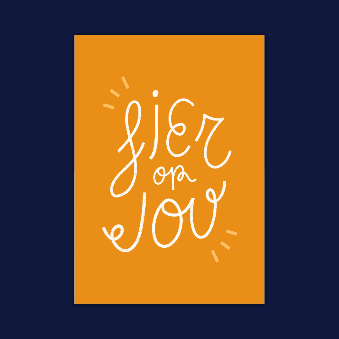 Wenskaart - Fier op jou