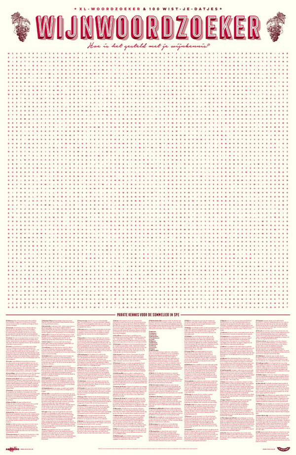 XL-woordzoeker poster 'Wijntermen'