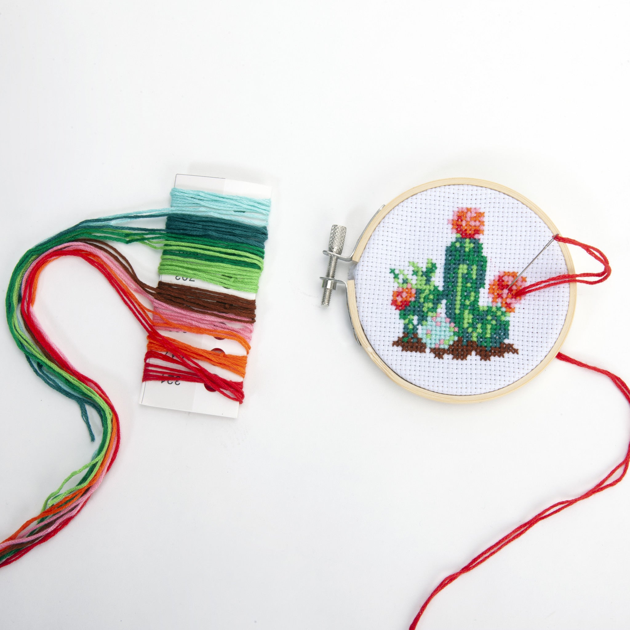 Mini cross-stitch naai-setje - cactus
